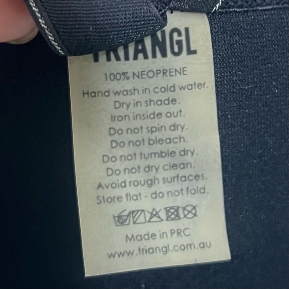 Triangl Chloe Bikini Set Top and Bottom Neoprene Aqua and Black Size S - Picture 8 of 14